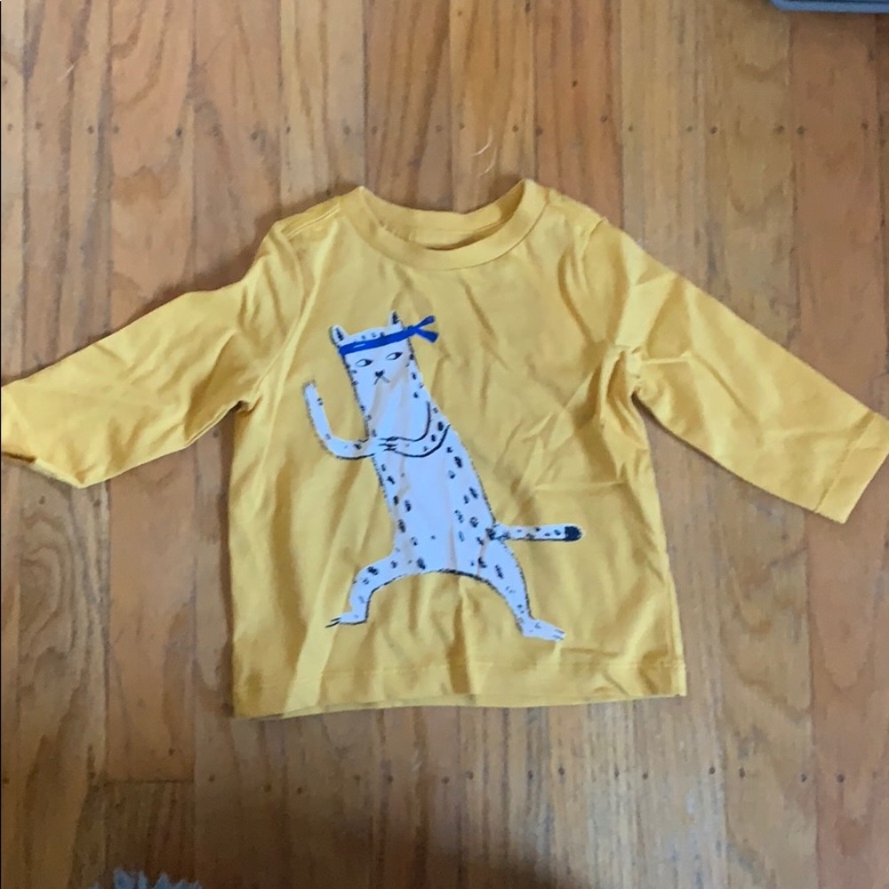 3 to 6 mo yellow tee